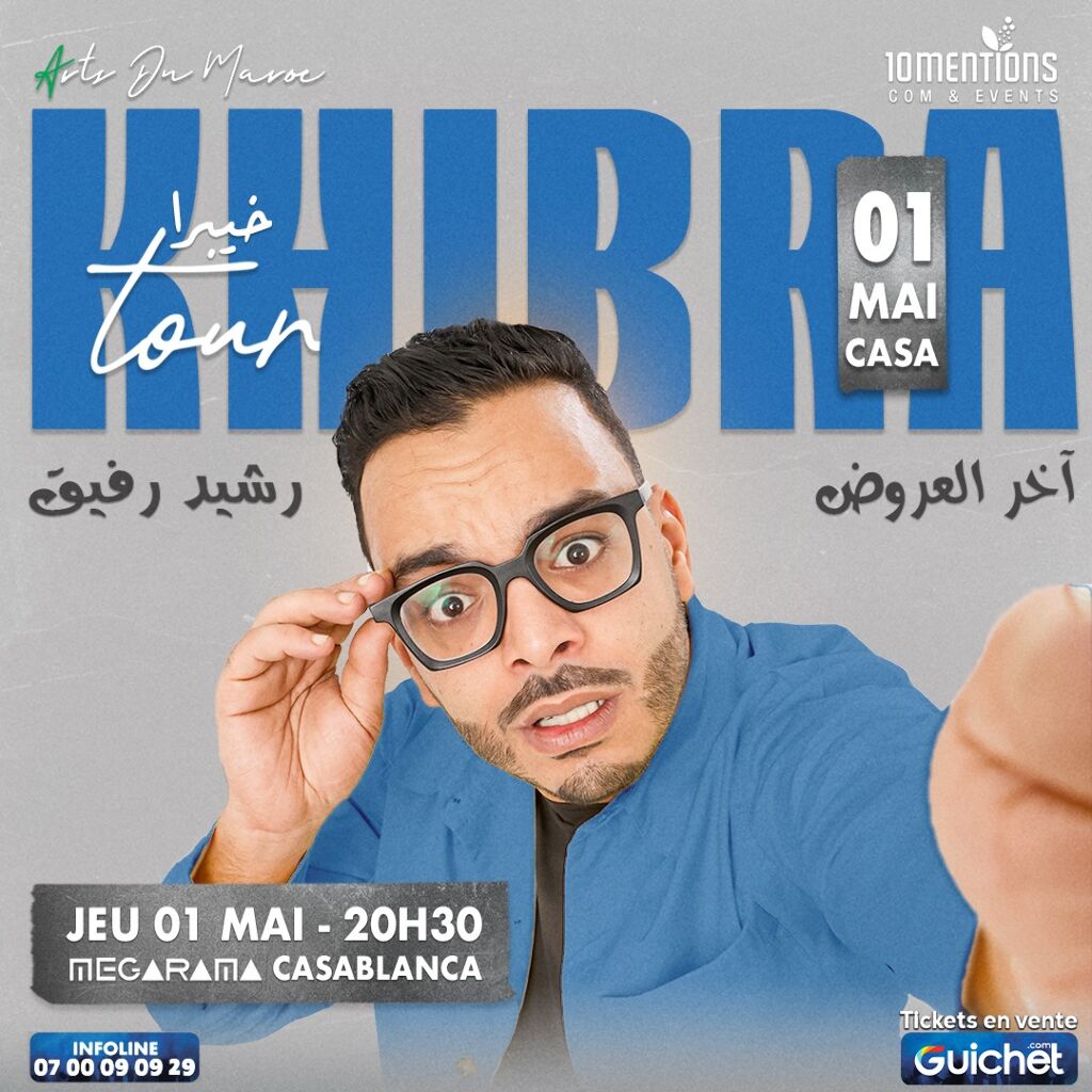 Affiche de Rachid Rafik "khibraTour" à Casablanca