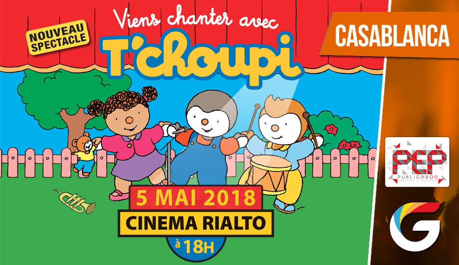 Viens chanter en famille avec T'choupi  le 05 Mai 2018  à 18h