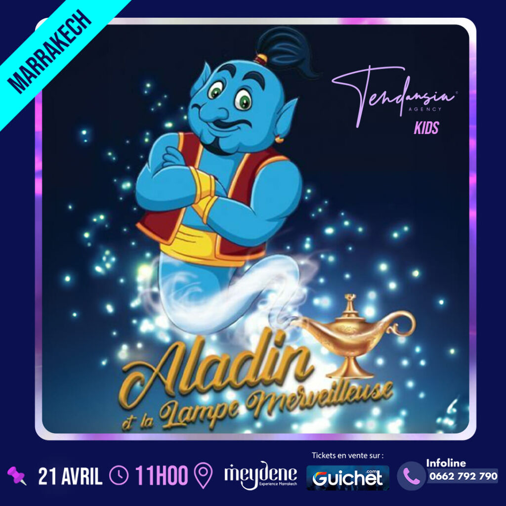 Affiche de Aladin et la Lampe Merveilleuse à Marrakech