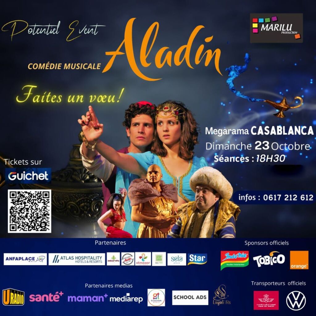 Affiche de Aladin  - Le Spectacle à Casablanca (18H30)