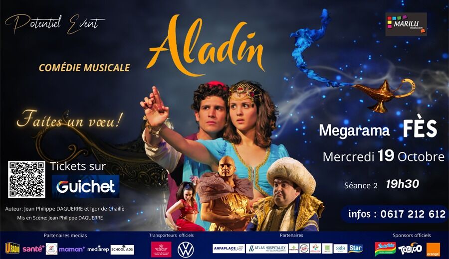 Affiche de Aladin  - Le Spectacle à Fes (19h30)