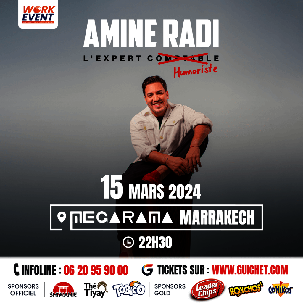 Affiche de Amine Radi en tournée à Marrakech