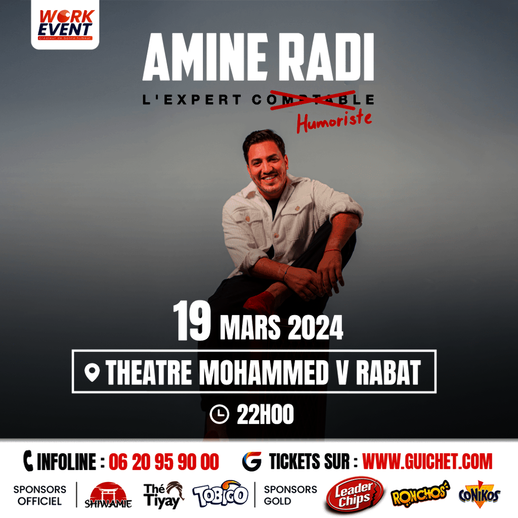 Affiche de Amine Radi en tournée à Rabat