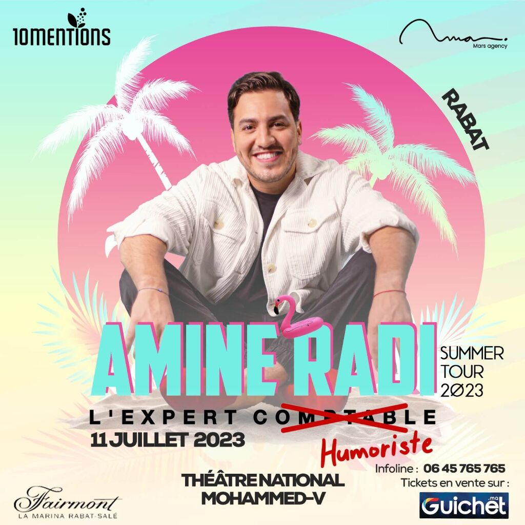 Affiche de Amine Radi "Summer Tour"  à Rabat