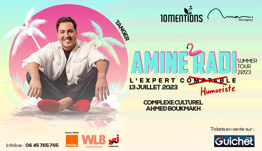 Affiche de Amine Radi "Summer Tour" à Tanger