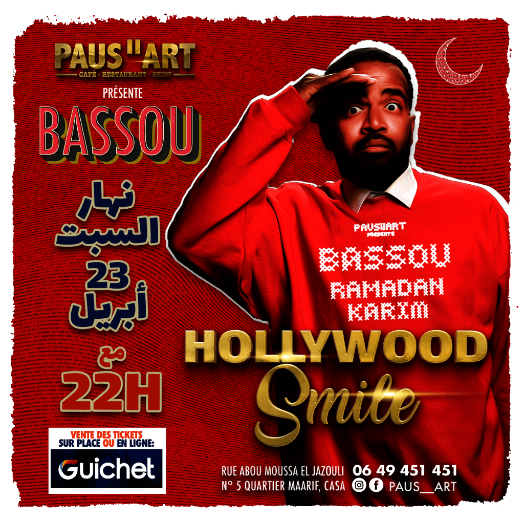 Affiche de Bassou - "Hollywood Smile" à Paus'art