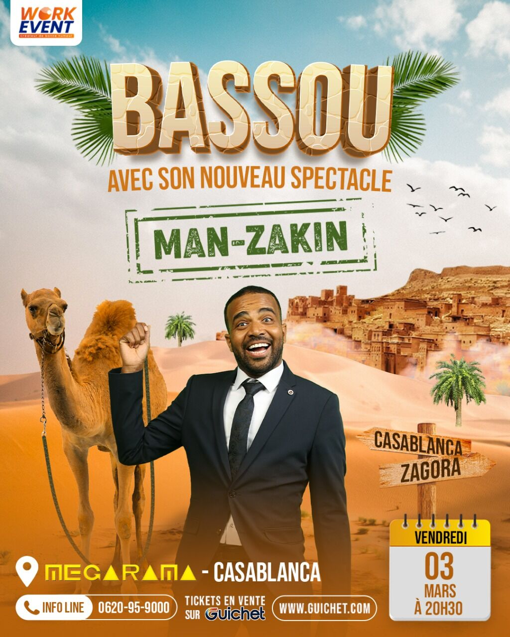 Affiche de Bassou - Man Zakin à Casablanca