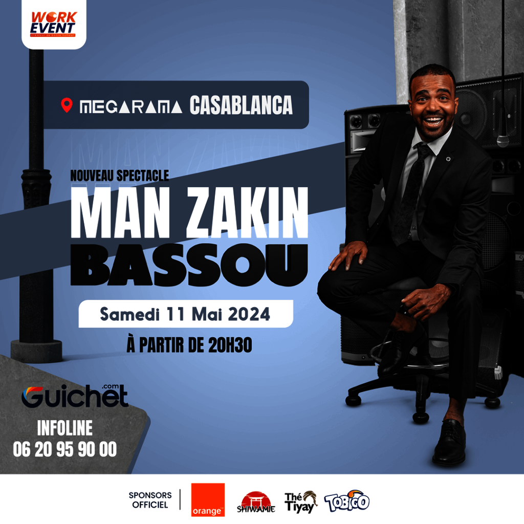 Affiche de Bassou "Man-Zakin" à Casablanca