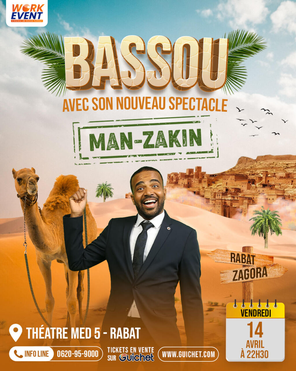 Affiche de Bassou - Man Zakin à Rabat