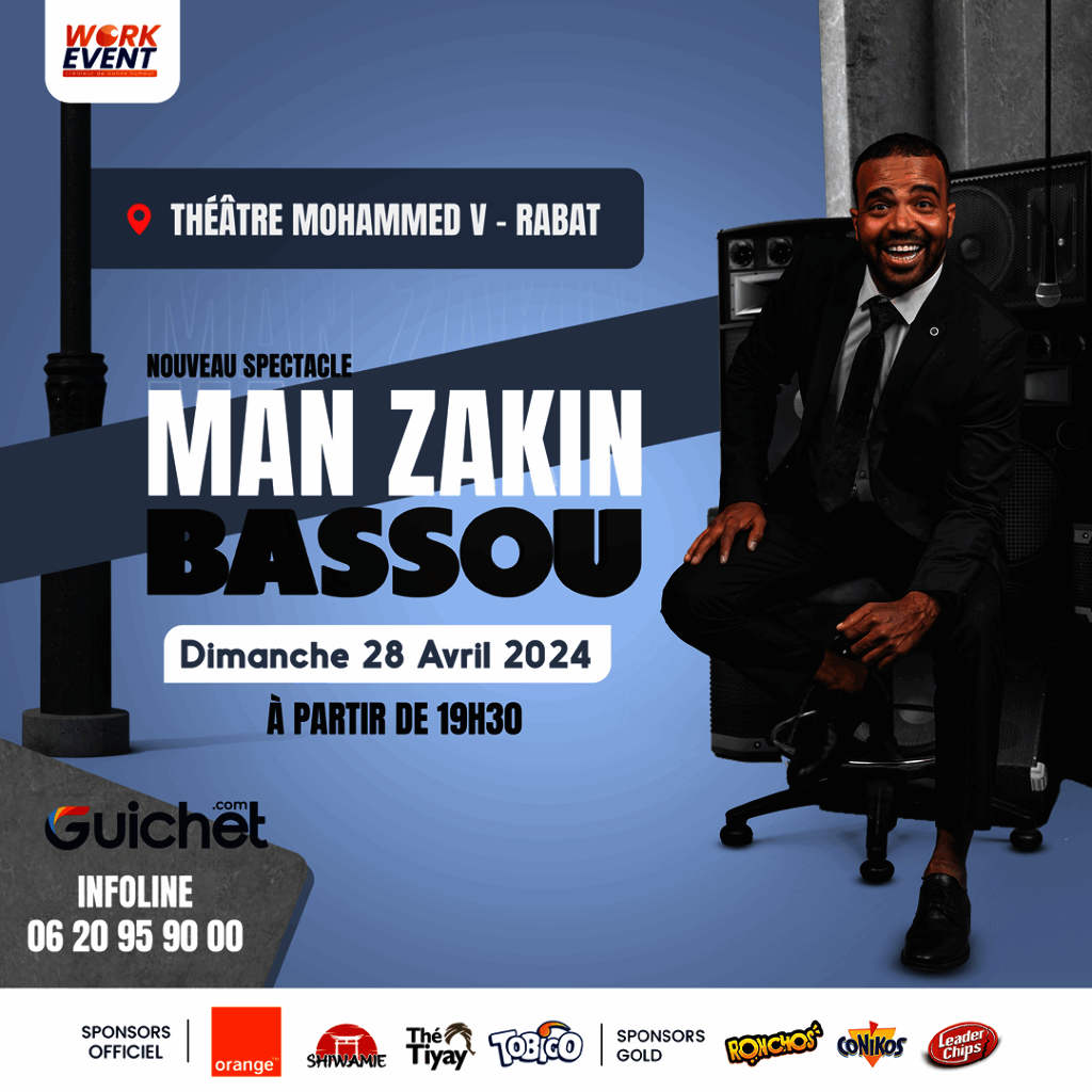 Affiche de Bassou "Man-Zakin" à Rabat