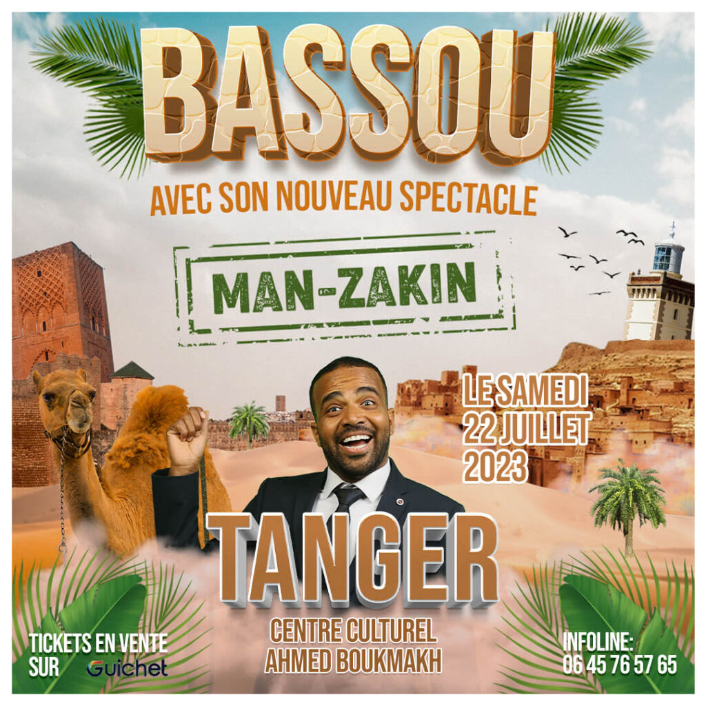 Affiche de Bassou "Man Zakin" à Tanger