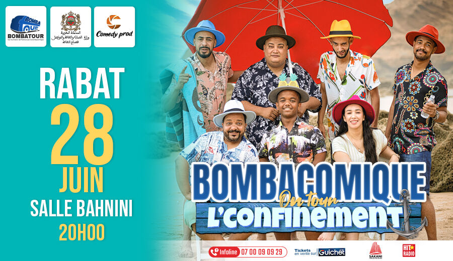 Affiche de Bombacomique '' L'confinement '' à  Rabat