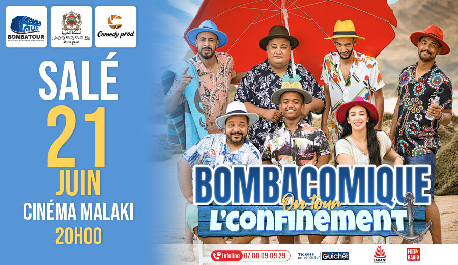 Affiche de Bombacomique '' L'confinement '' à  Salé