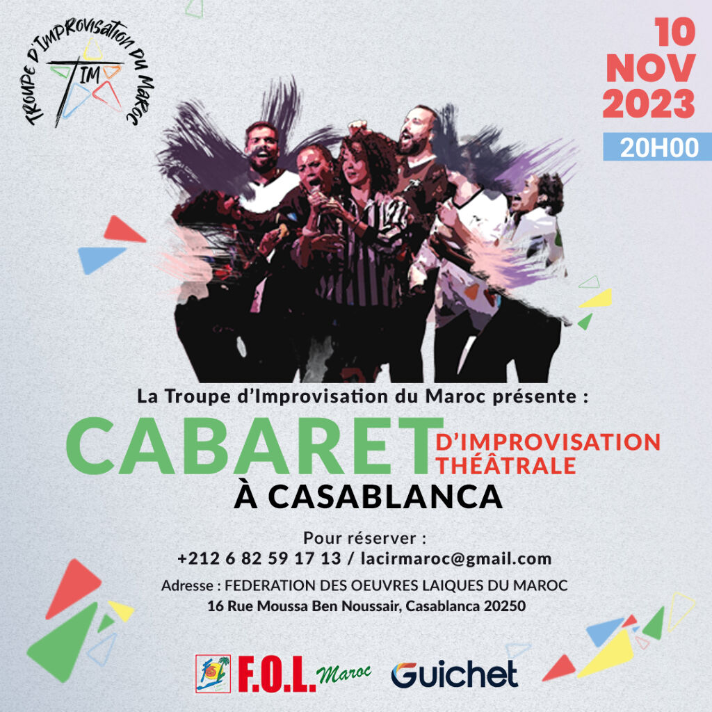 Affiche de Cabaret d'improvisation théâtrale à Casablanca
