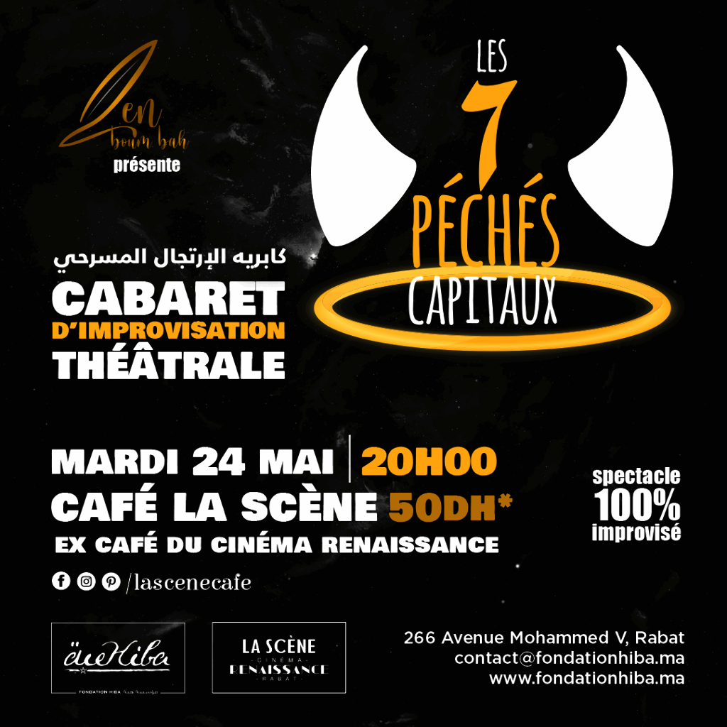 Affiche de Cabaret d'improvisation théâtrale : les 7 péchés capitaux