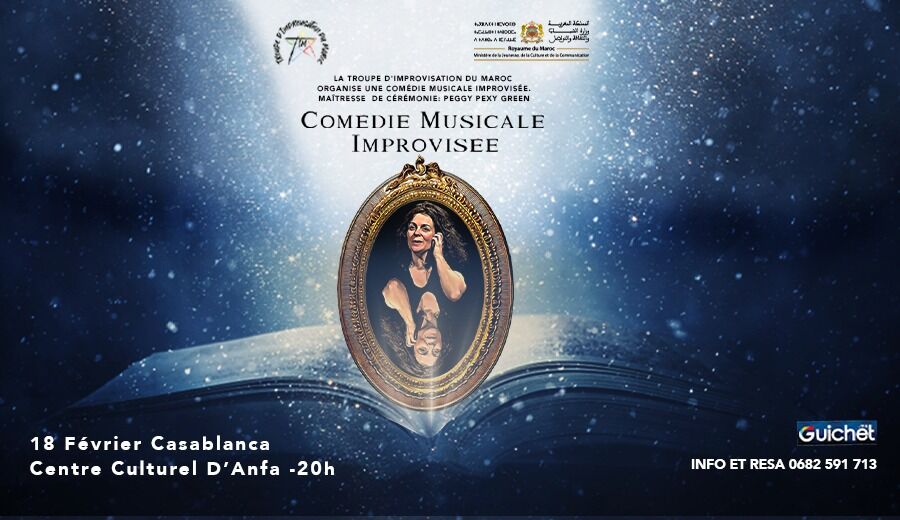 Affiche de Comedie Musicale Improvisee a Casablanca