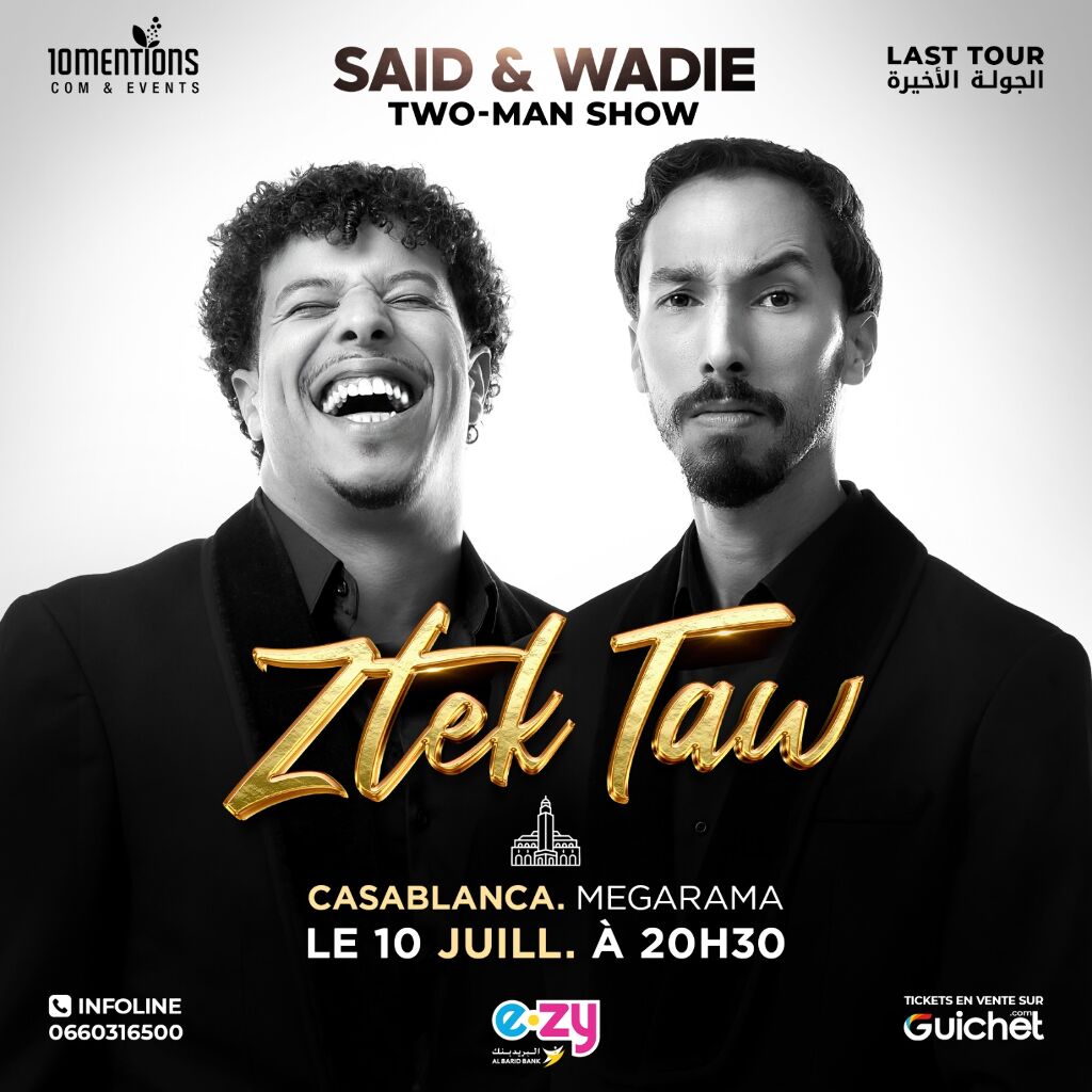 Saïd & Wadie à Casablanca : Leur Two-Man Show "Ztek Taw" débarque au Megarama !