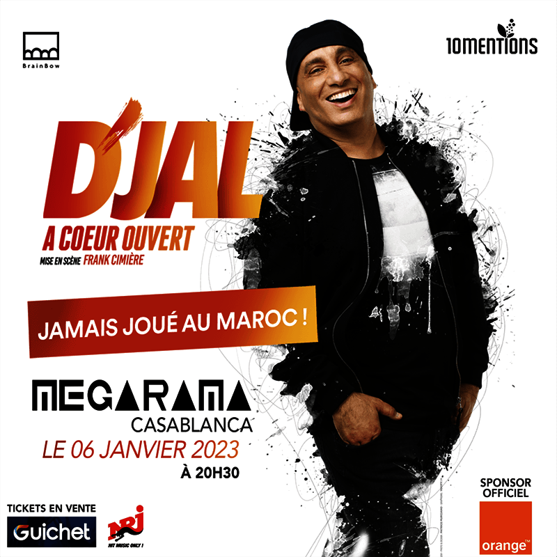 Affiche de D'Jal " à cœur ouvert " à Casablanca