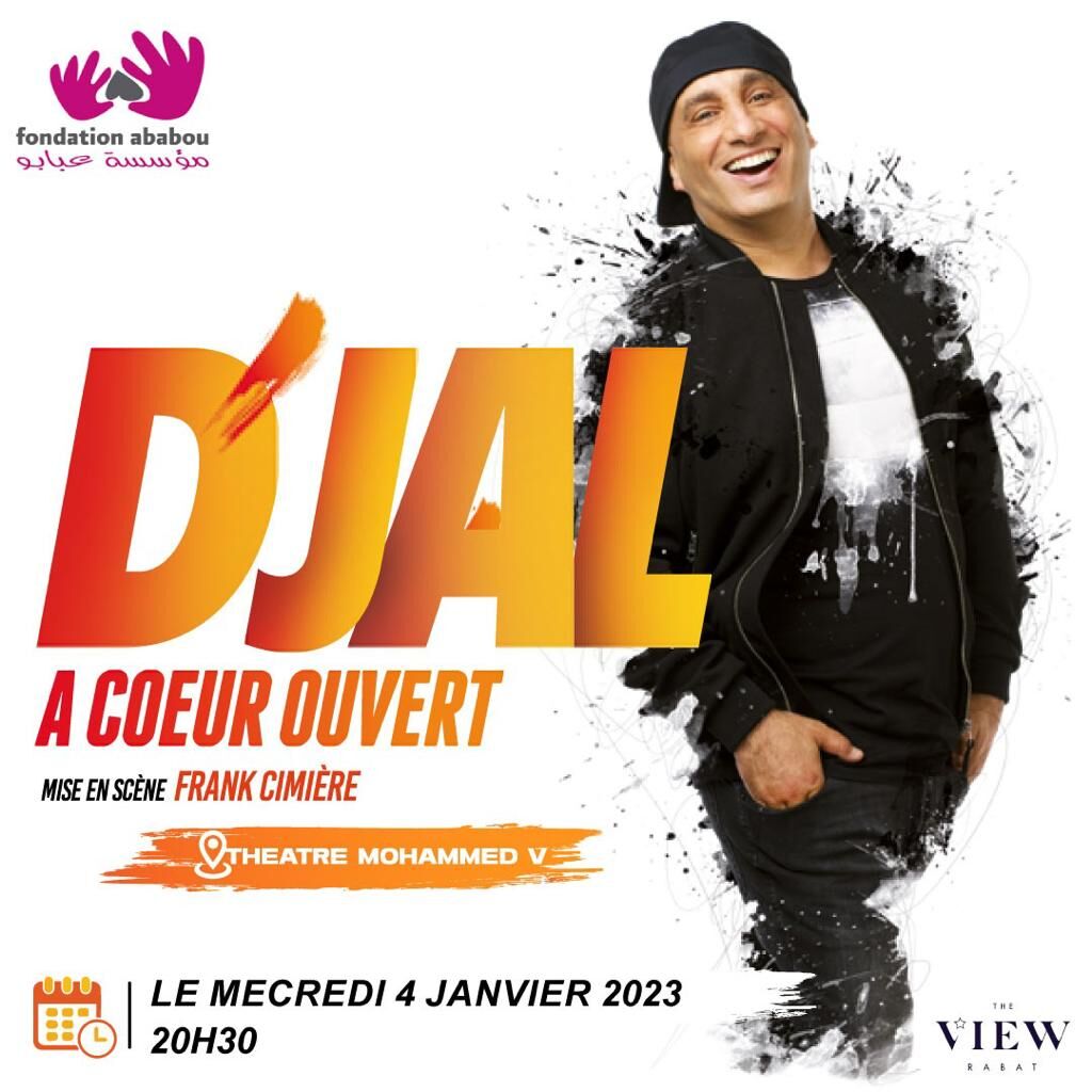 Affiche de D'Jal " à cœur ouvert " à Rabat