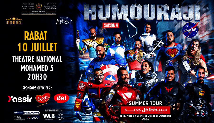 Affiche de Humouraji "Summer Tour" à Rabat