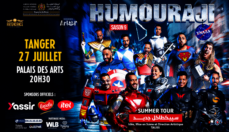 Affiche de Humouraji "Summer Tour" à Tanger