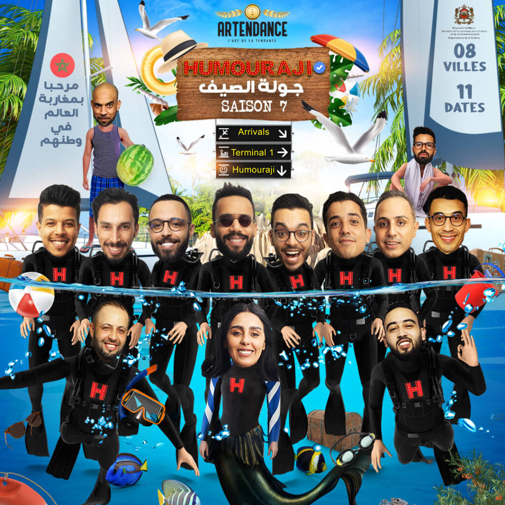 Affiche de Humouraji Tour 2022 à Tanger