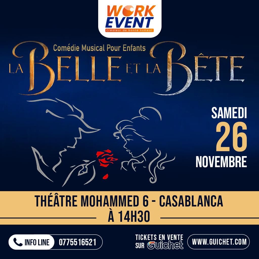 Affiche de La belle et la bête à Casablanca