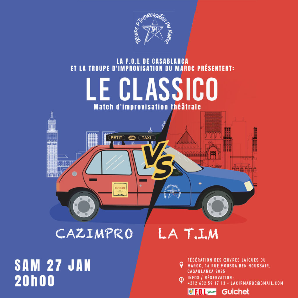Affiche de Le Classico de l’impro : T.I.M VS CAZ'Impro