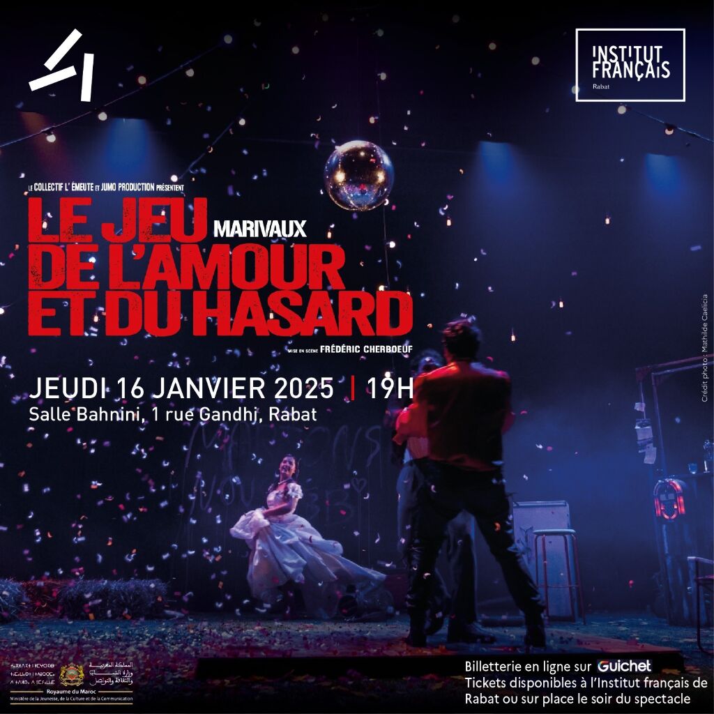 Affiche de Le jeu de l'amour et du hasard à RABAT