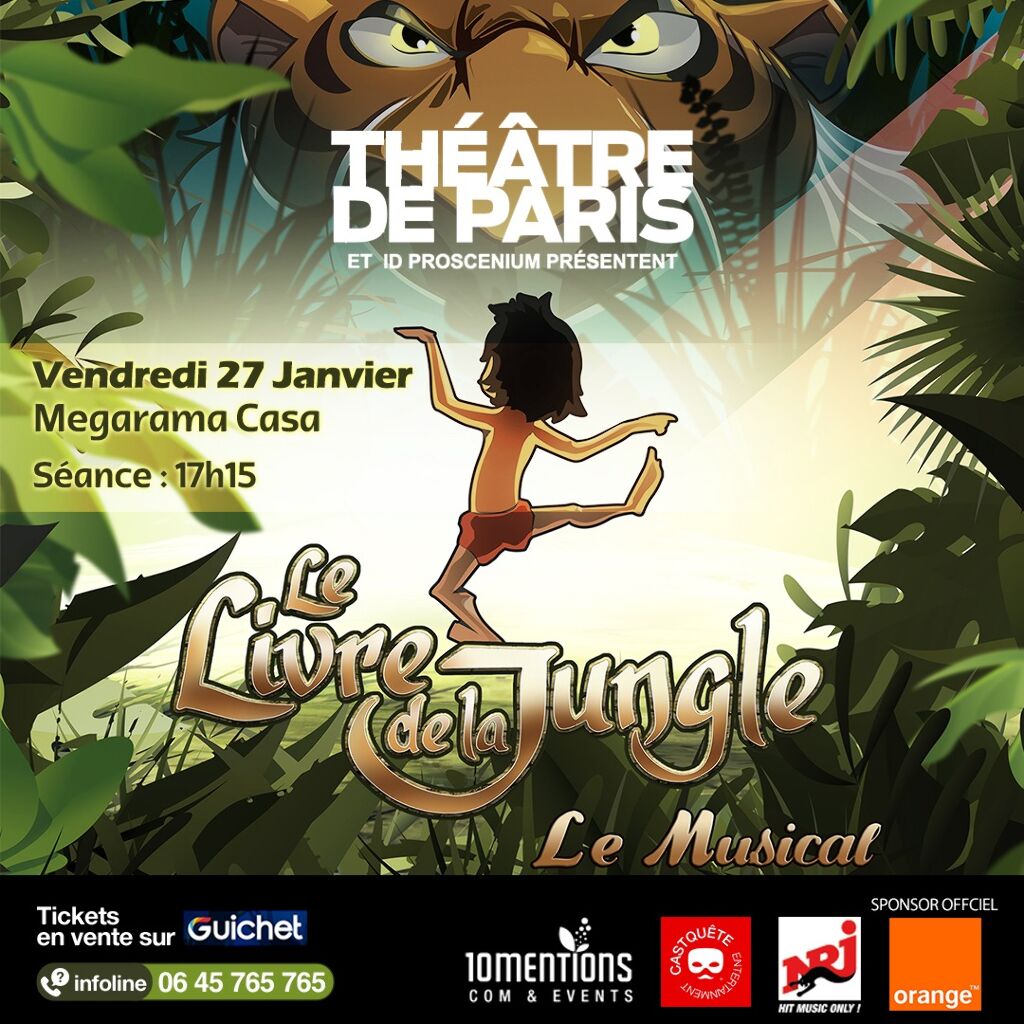 Affiche de "Le livre de la jungle" à Casablanca (17h)