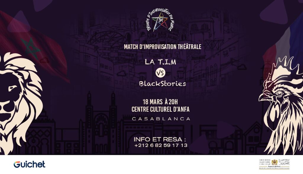 Affiche de Match d'improvisation théâtrale: La T.I.M Vs Blackstories