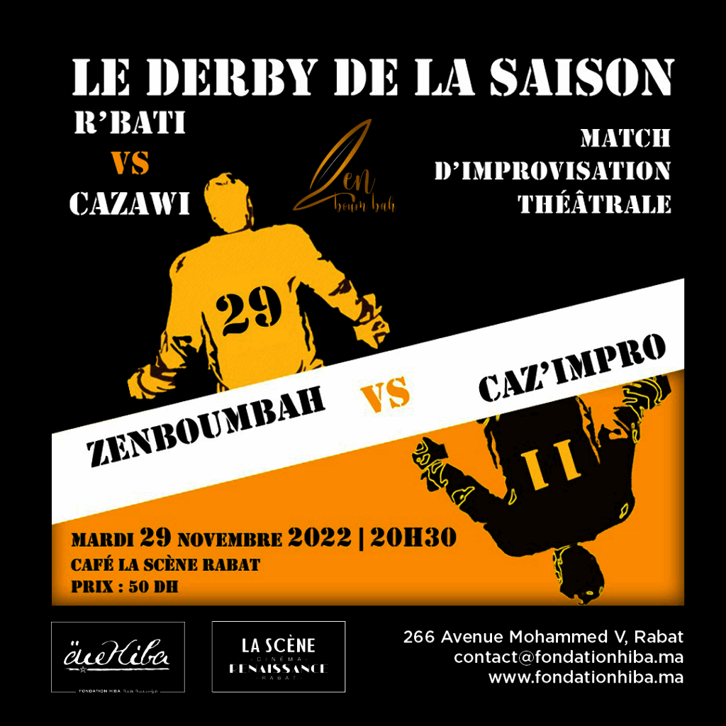 Affiche de Match d'improvisation théâtrale: Zen Boum Bah VS Caz'impro