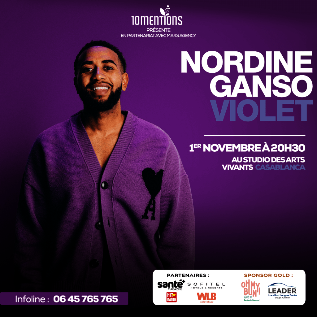 Affiche de Nordine Ganso "Violet" à Casablanca