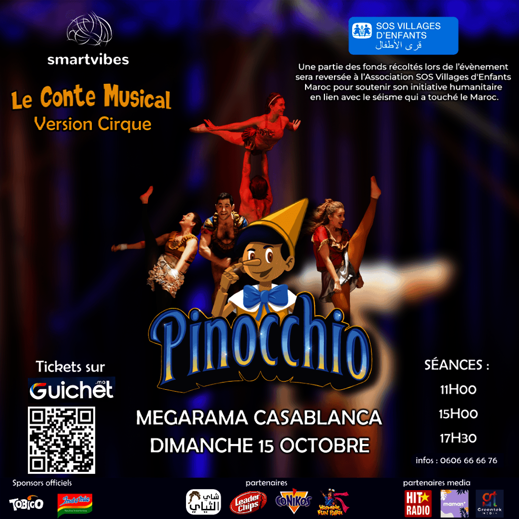 Affiche de "Pinocchio" à Casablanca (Séance 15h00)