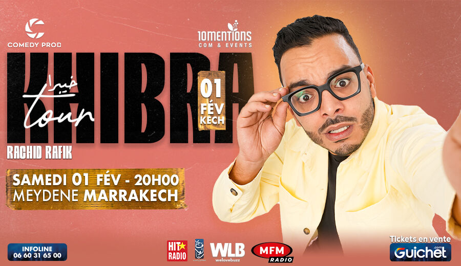 Affiche de Rachid Rafik de Retour " KHIBRA TOUR" à Marrakech