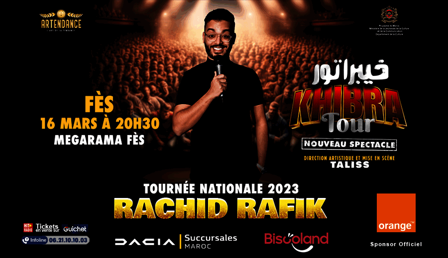 Affiche de Rachid Rafik "Khibra Tour" à Fès