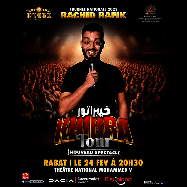 Affiche de Rachid Rafik "Khibra Tour" à Rabat