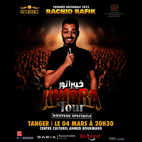 Affiche de Rachid Rafik "Khibra Tour" à Tanger