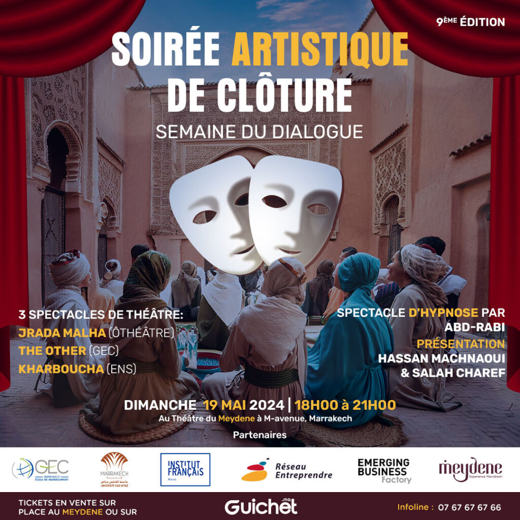 Affiche de Soirée Artistique De Clôture Semaine Du Dialogue