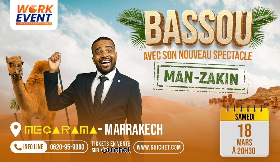 Affiche de Spectacle Bassou à Marrakech