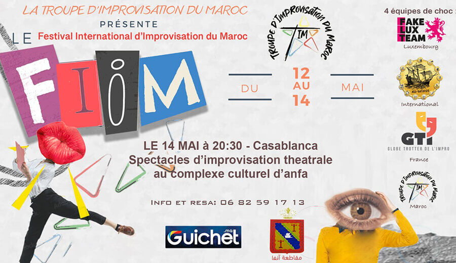 Affiche de Spectacle d'improvisation théâtrale à Casablanca