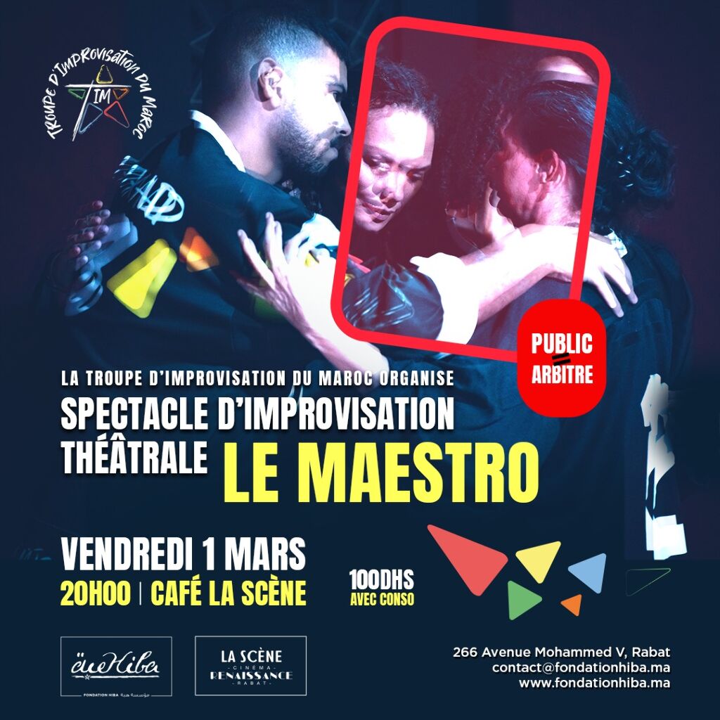 Affiche de Spectacle d'improvisation théâtrale Le Maestro