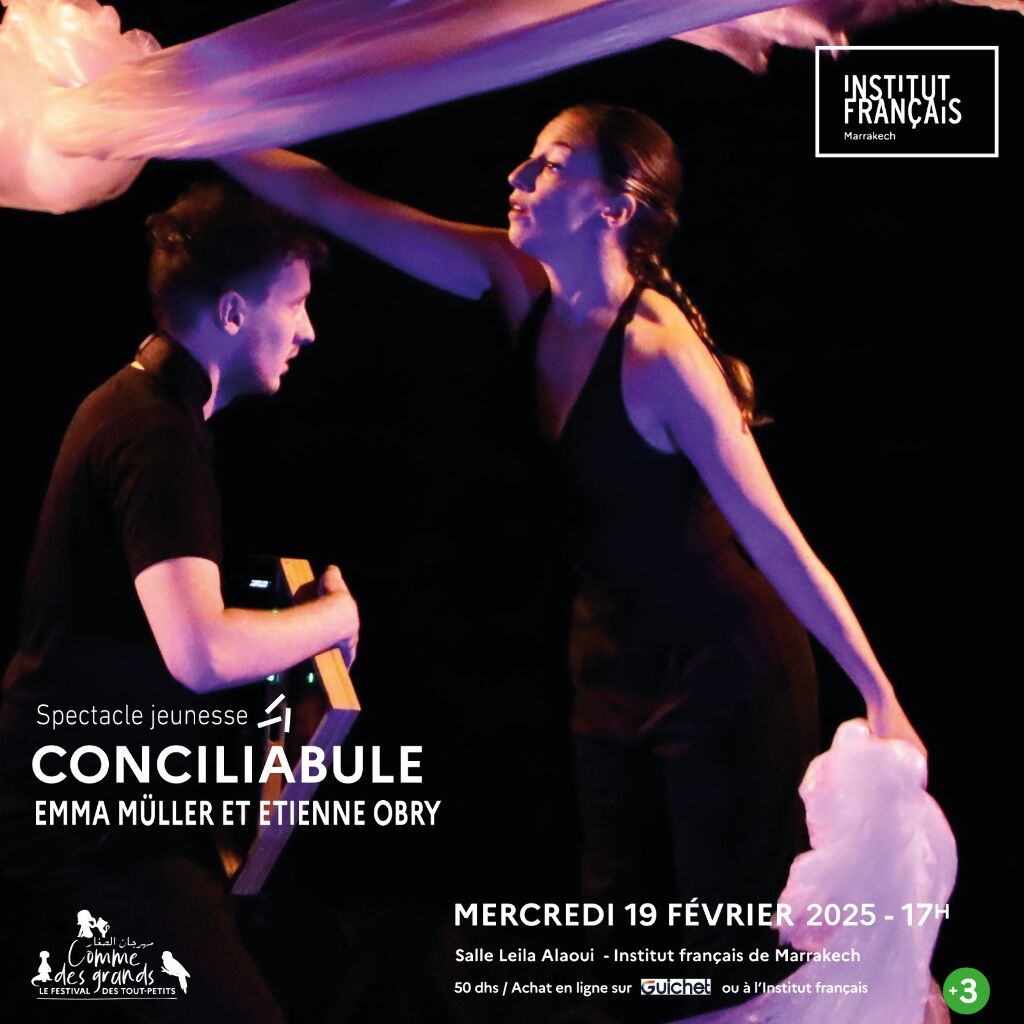 Affiche de ''Conciliabule '' Spectacle jeunesse à partir de 3 ans