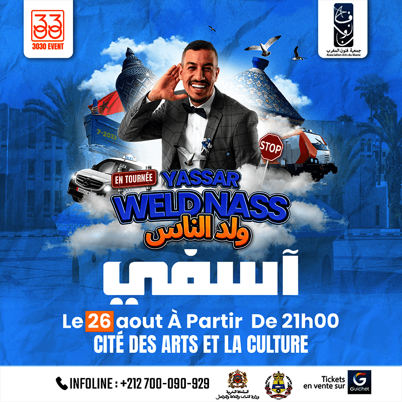 Affiche de Yassar "Wald Nass" à Safi (26 Aôut)