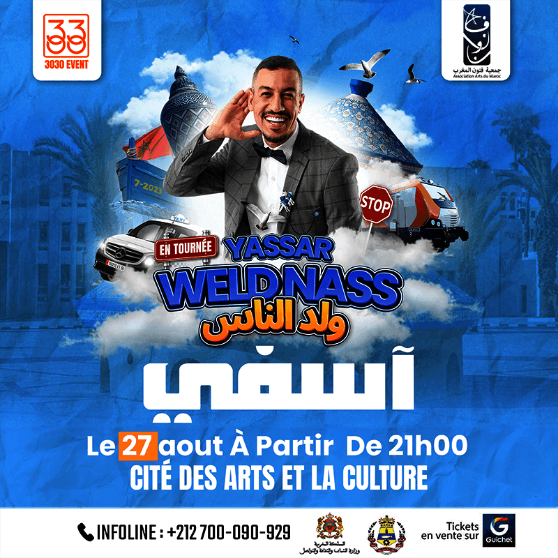 Affiche de Yassar "Wald Nass" à Safi (27 Aôut)