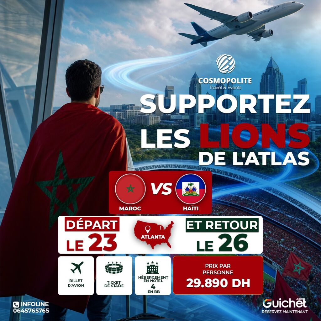 Supportez les Lions de l’Atlas , un voyage footballistique exceptionnel à Atlanta